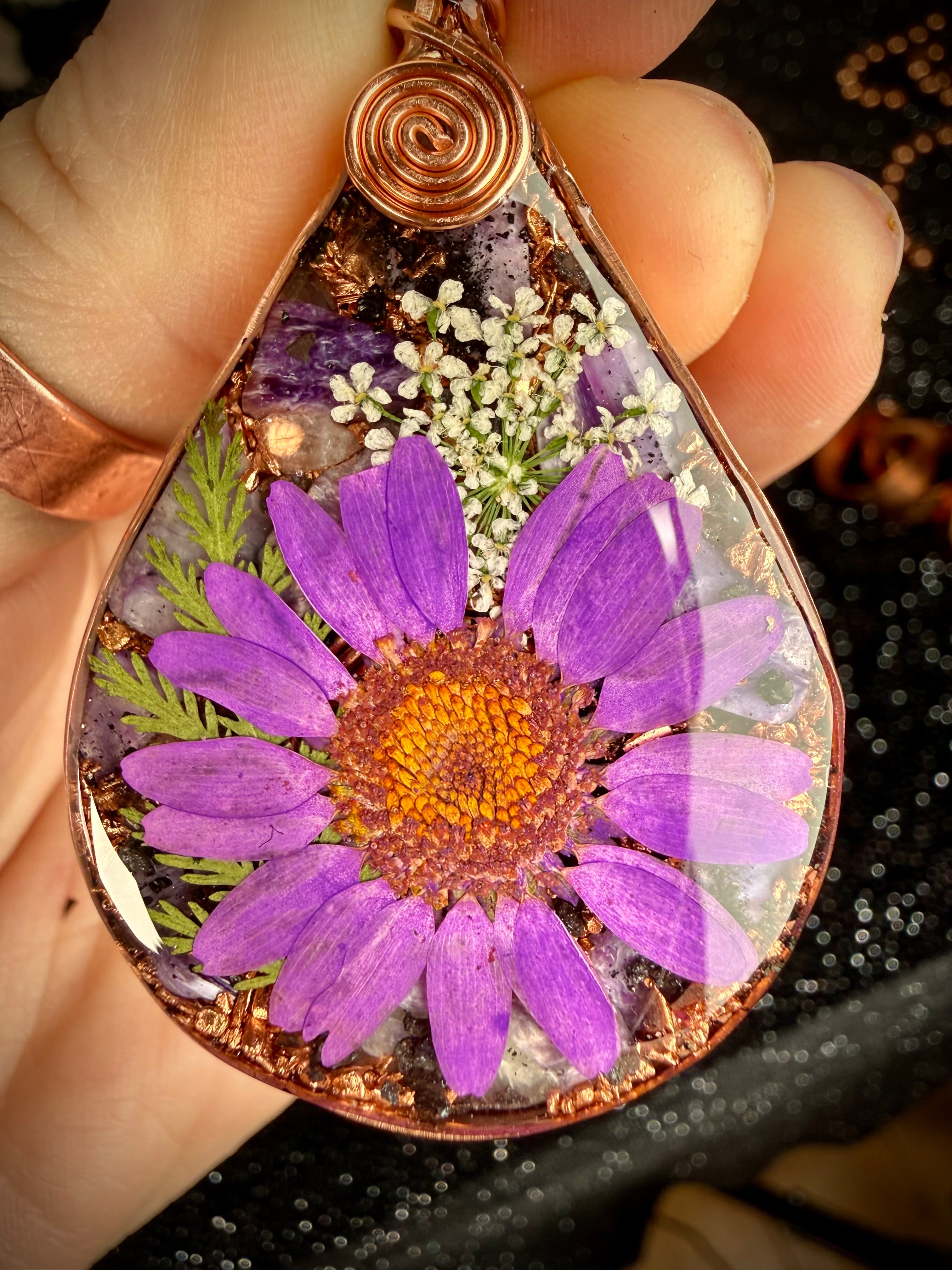 Flower Power~Orgonite With Flowers