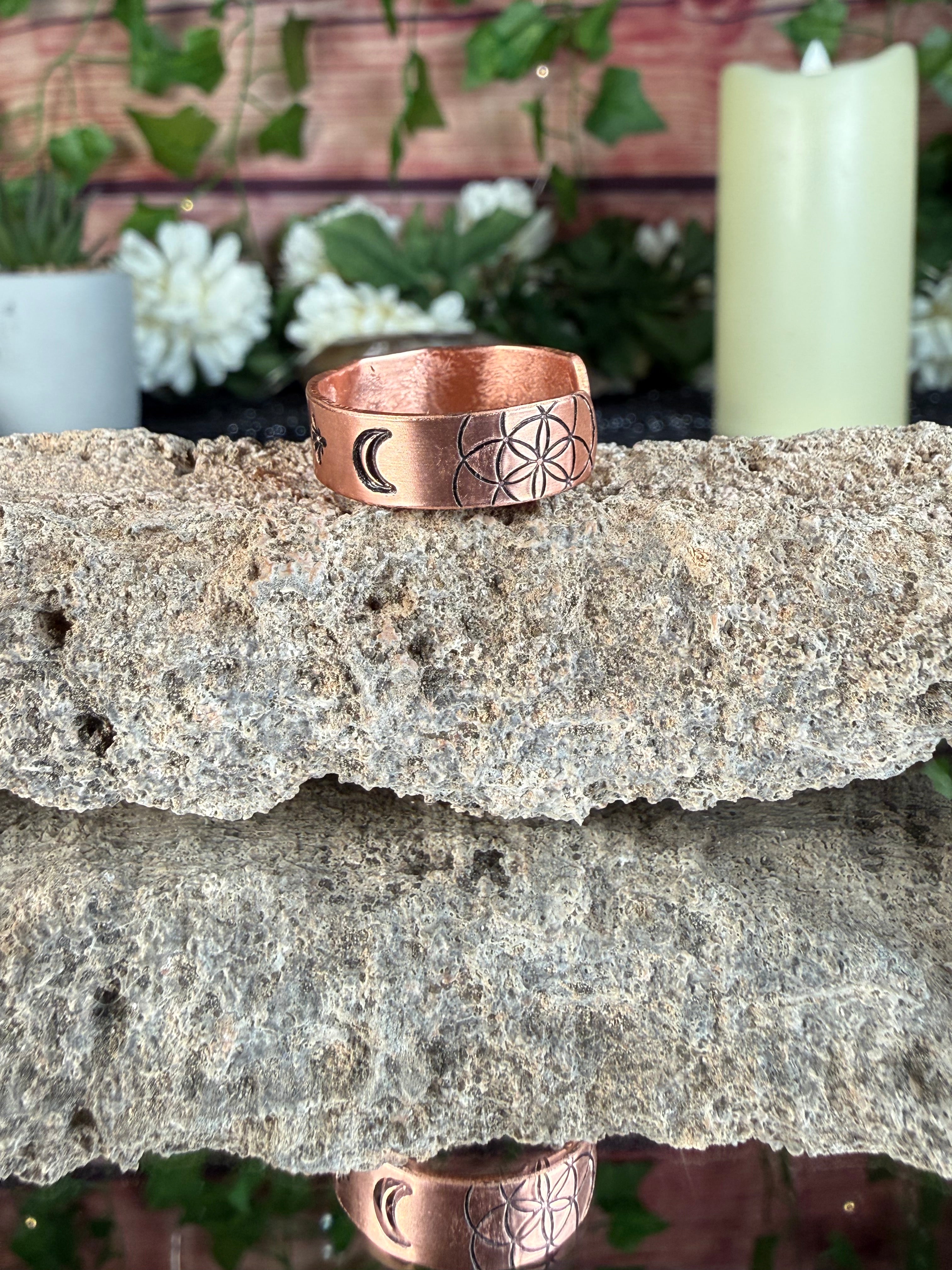 ✨Aries Copper Adjustable Ring