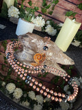 Shungite, Copper, and Ammonite Interchangeable Mala Necklace
