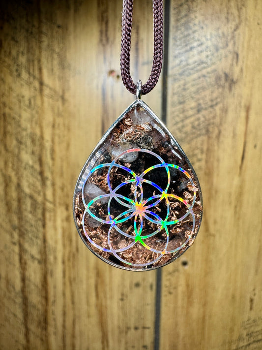 Lotus+Seed of Life w/ Rose Quartz