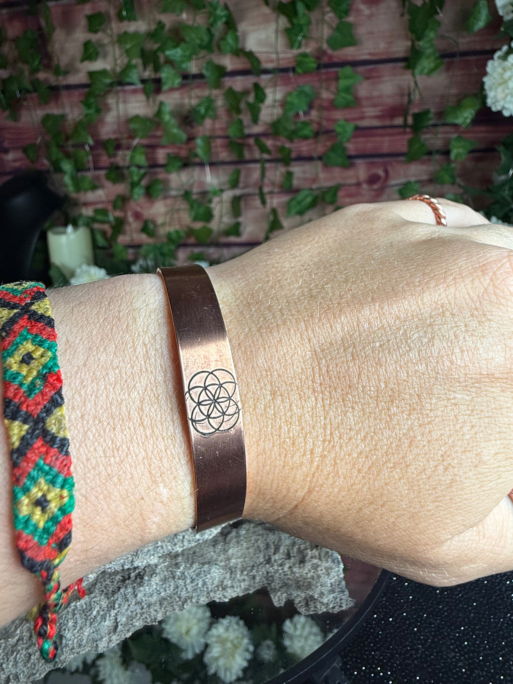 Seed of Life Copper Cuff Bracelet
