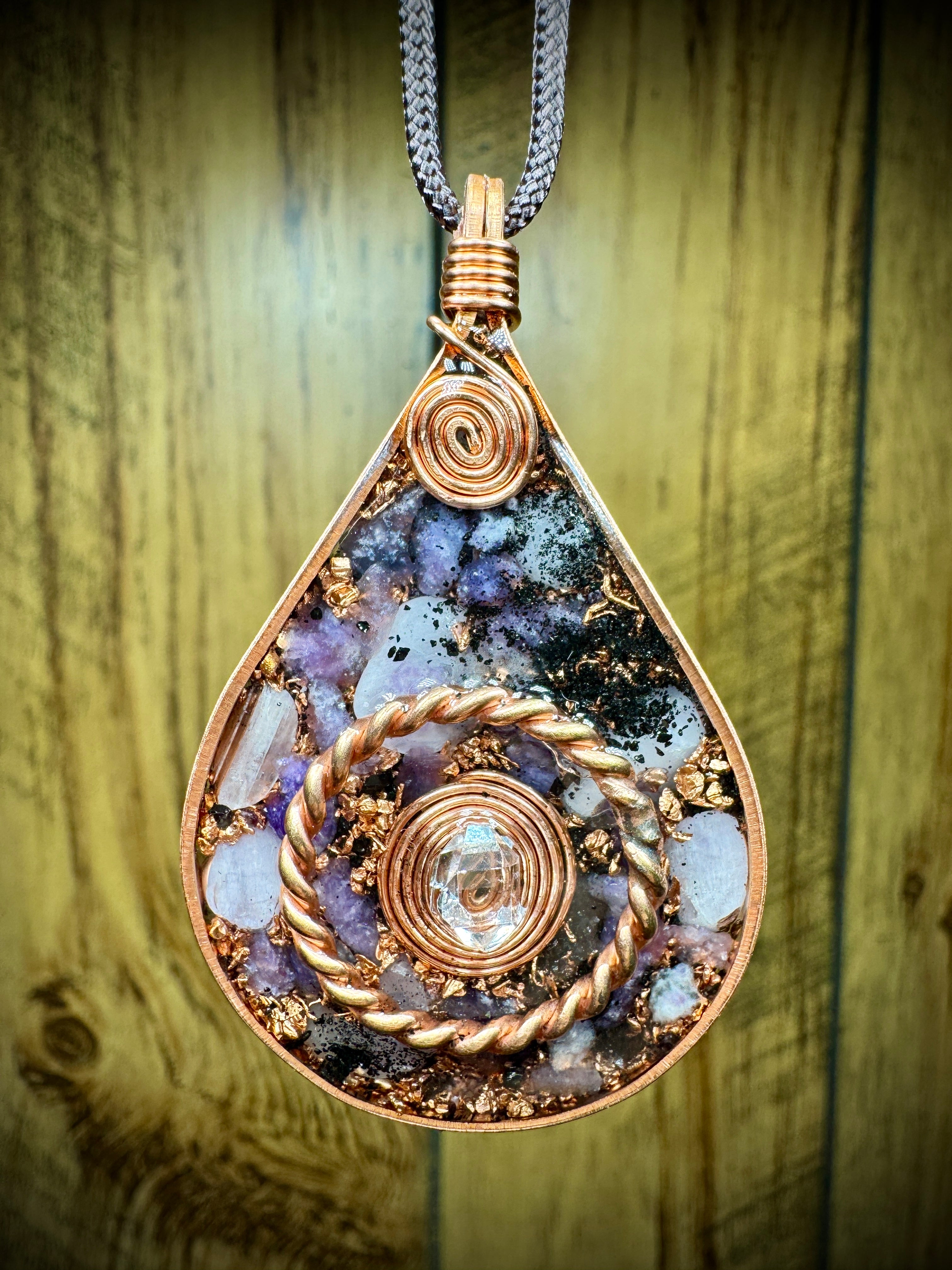 Tensor with Charoite,Kunzite