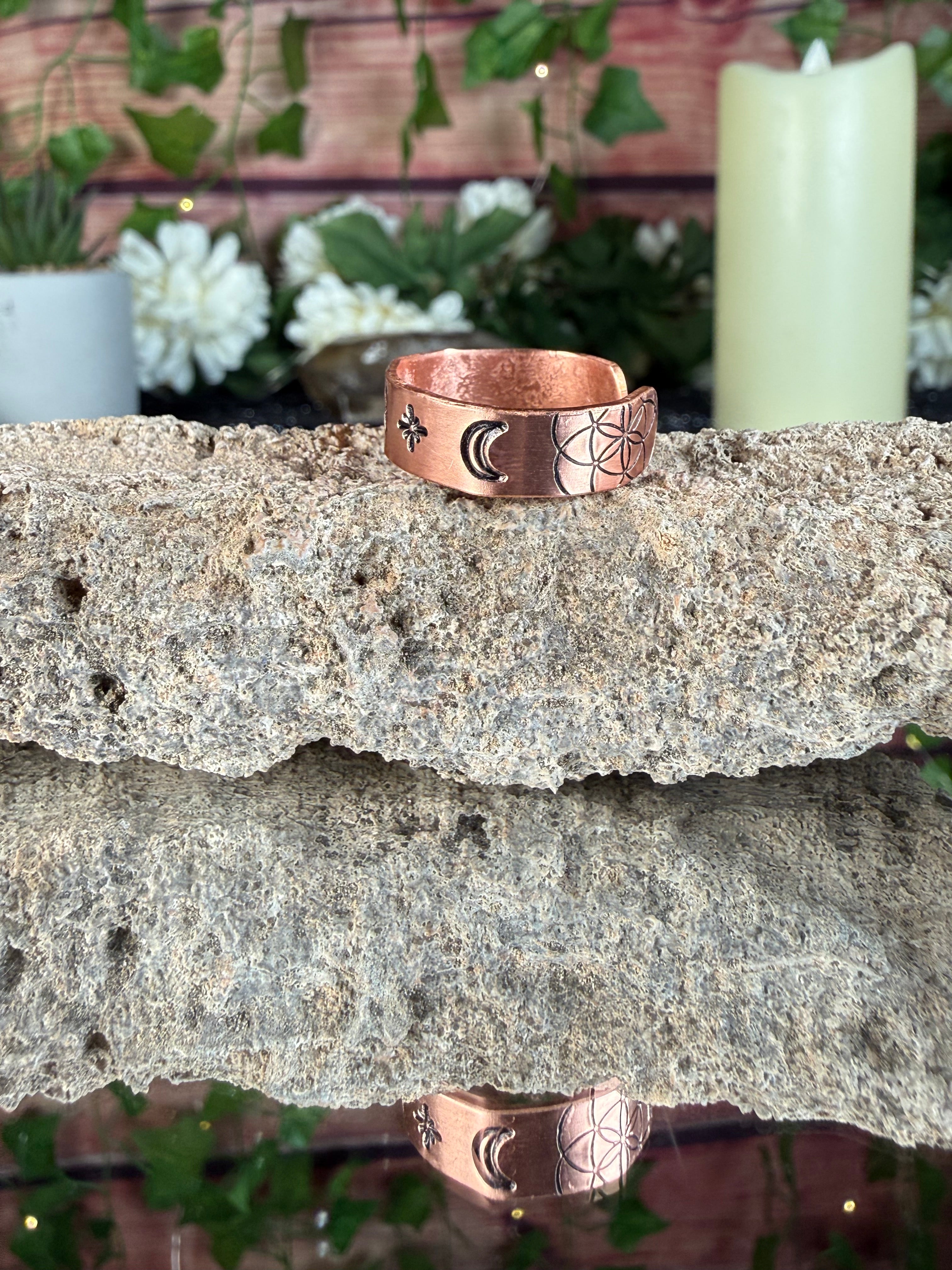 ✨Pisces Copper Adjustable Ring