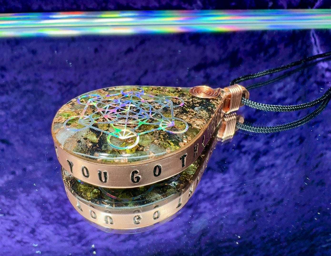 “Grow Through What You Go Through” Peridot & Prehnite