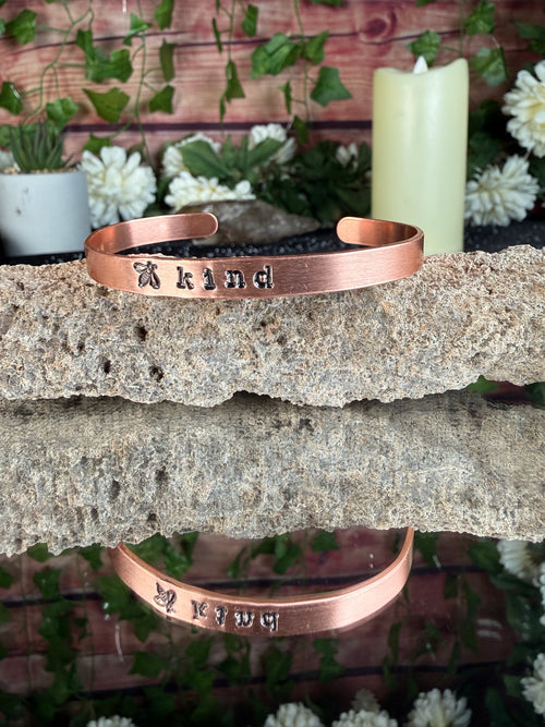 Bee 🐝 Kind ~ Copper Cuff Bracelet