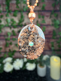 Orgonite Pendant with Elite Shungite, Clear Quartz, Diamond Quartz, Copper & Opal