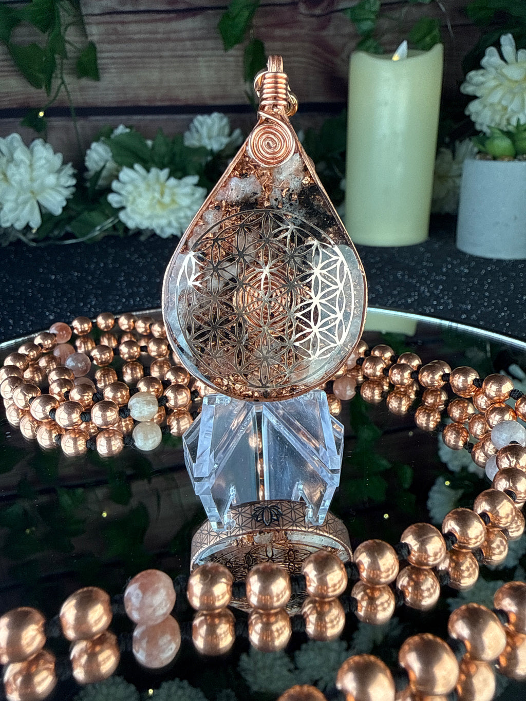 Joy~Empowerment~Self-Worth~Orgonite Mala w/ Sunstone☀️