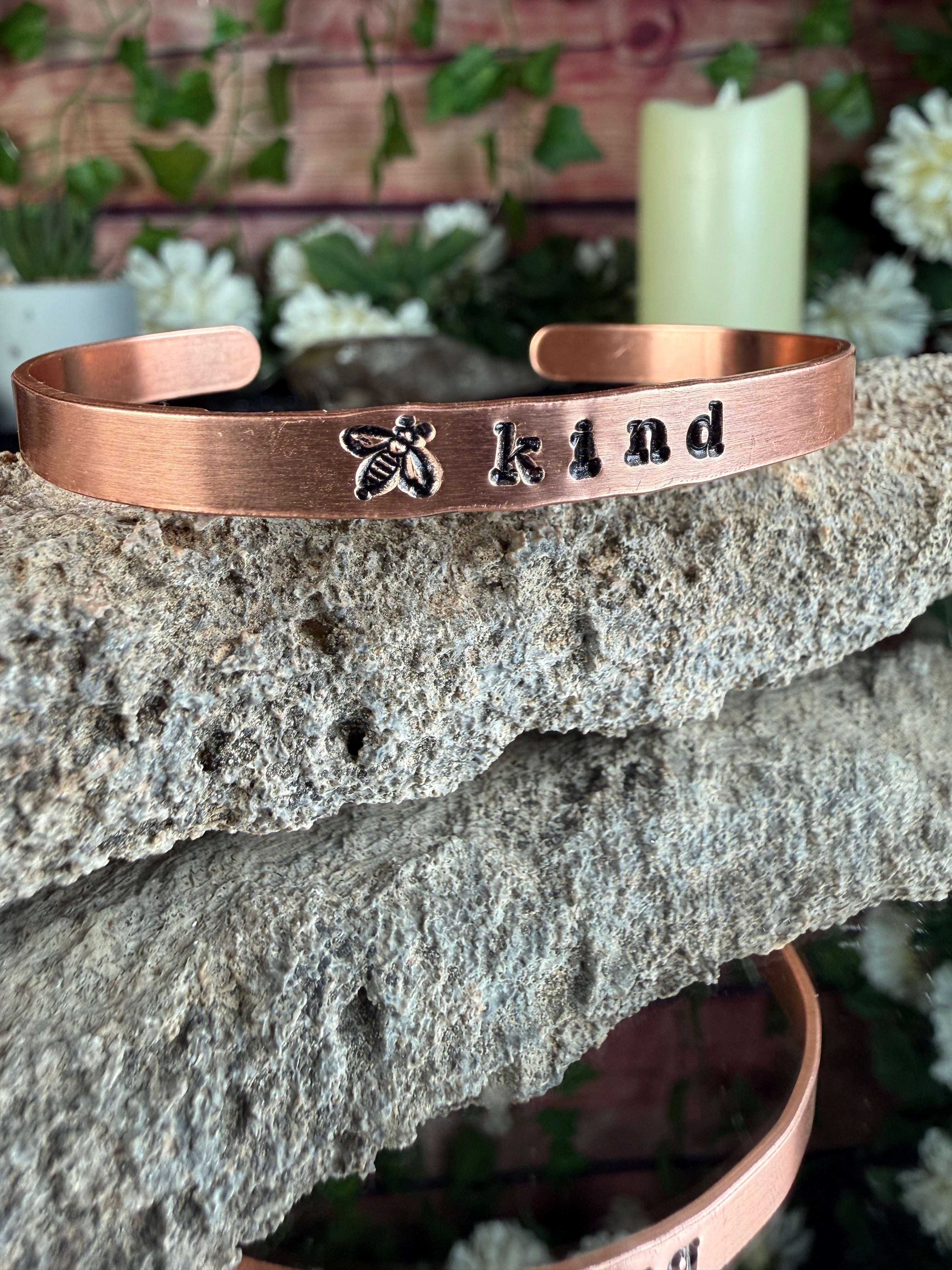 Bee 🐝 Kind ~ Copper Cuff Bracelet