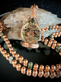 Rooted & Whole~ Serpentine Orgonite Mala for Balance & Transformation