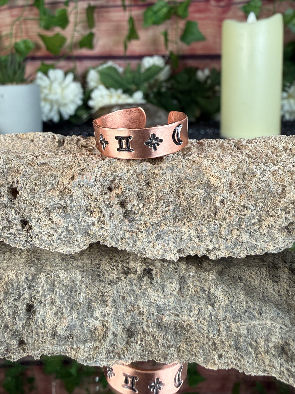 ✨Gemini Copper Adjustable Ring