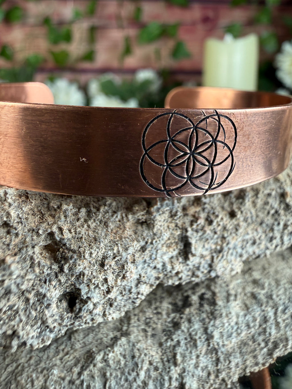 Seed of Life Copper Cuff Bracelet