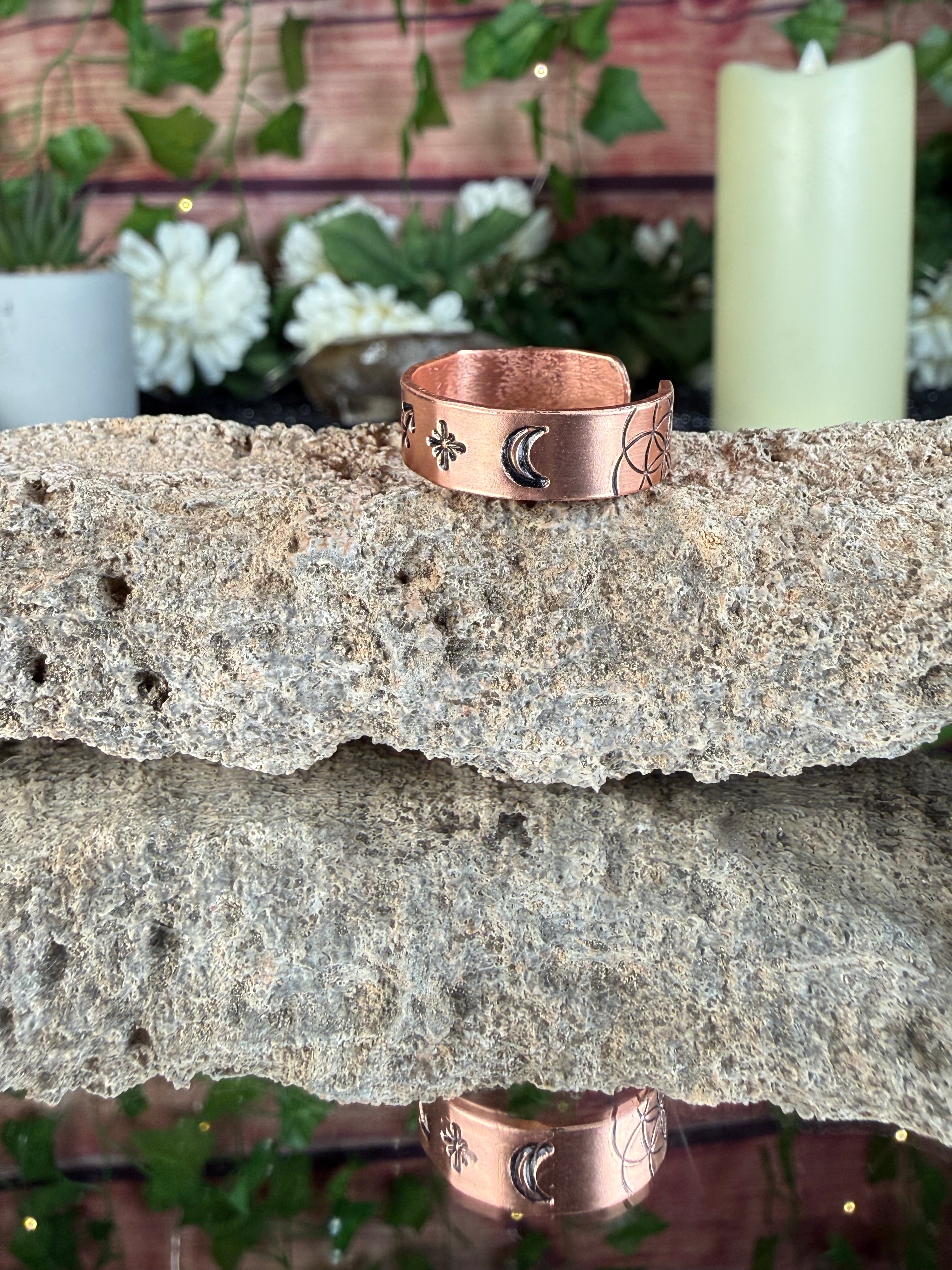 ✨Sagittarius Copper Adjustable Ring