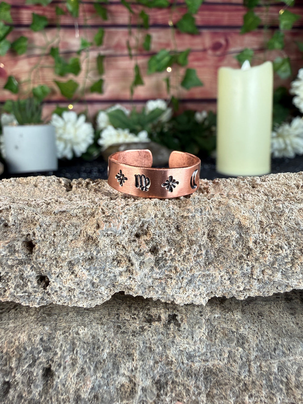 ✨Virgo Copper Adjustable Ring