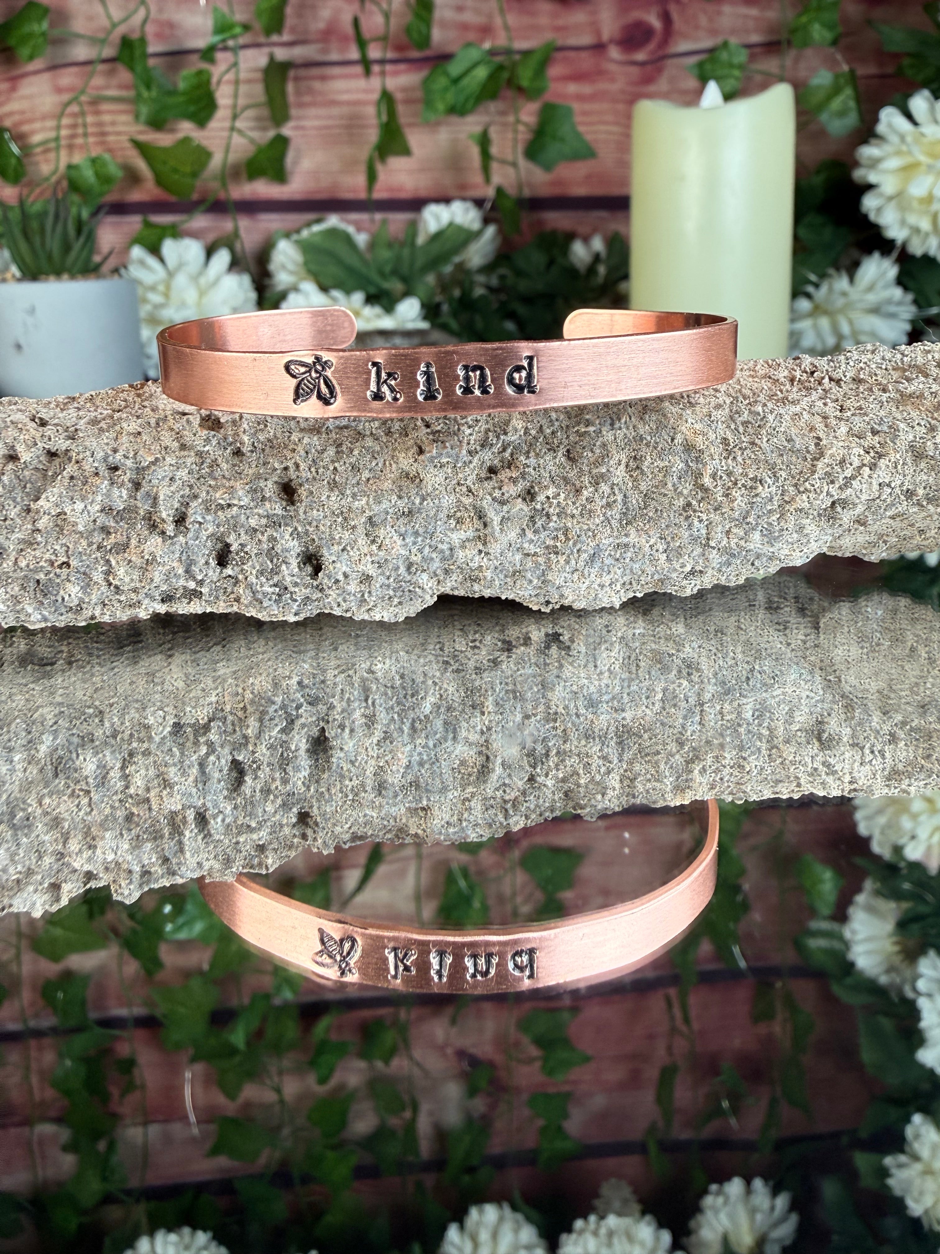 Bee 🐝 Kind ~ Copper Cuff Bracelet