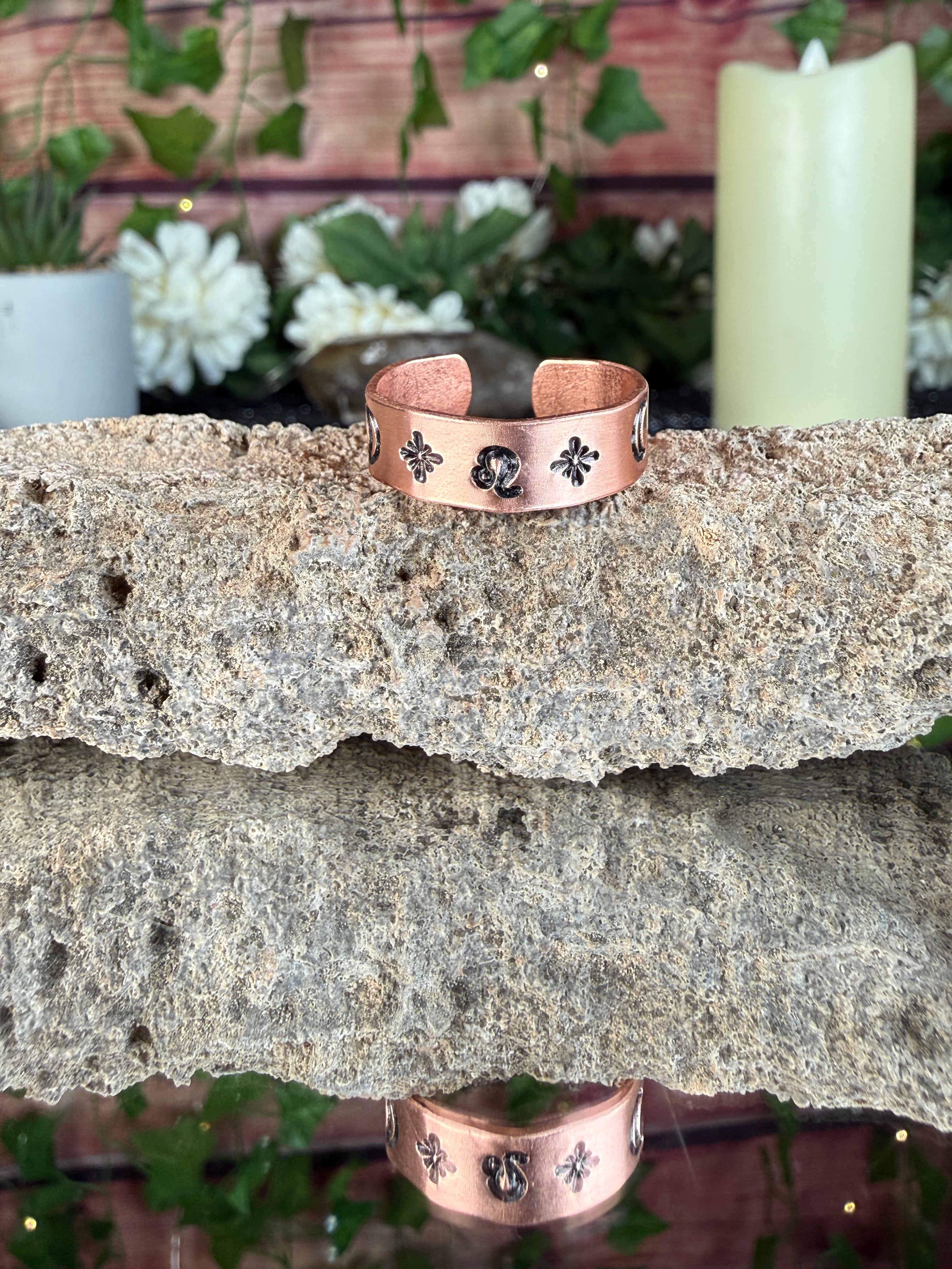 ✨Leo Copper Adjustable Ring