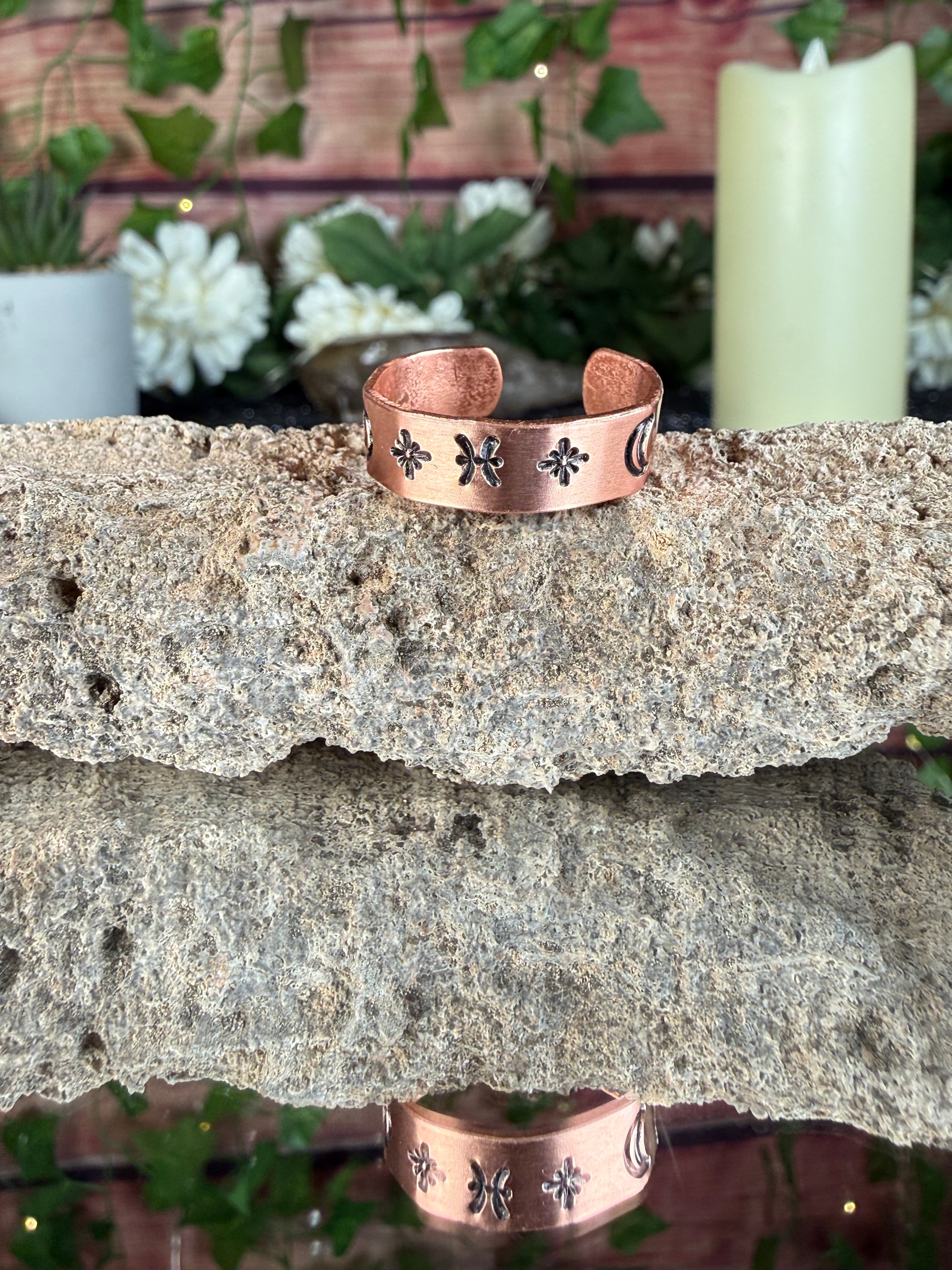 ✨Pisces Copper Adjustable Ring