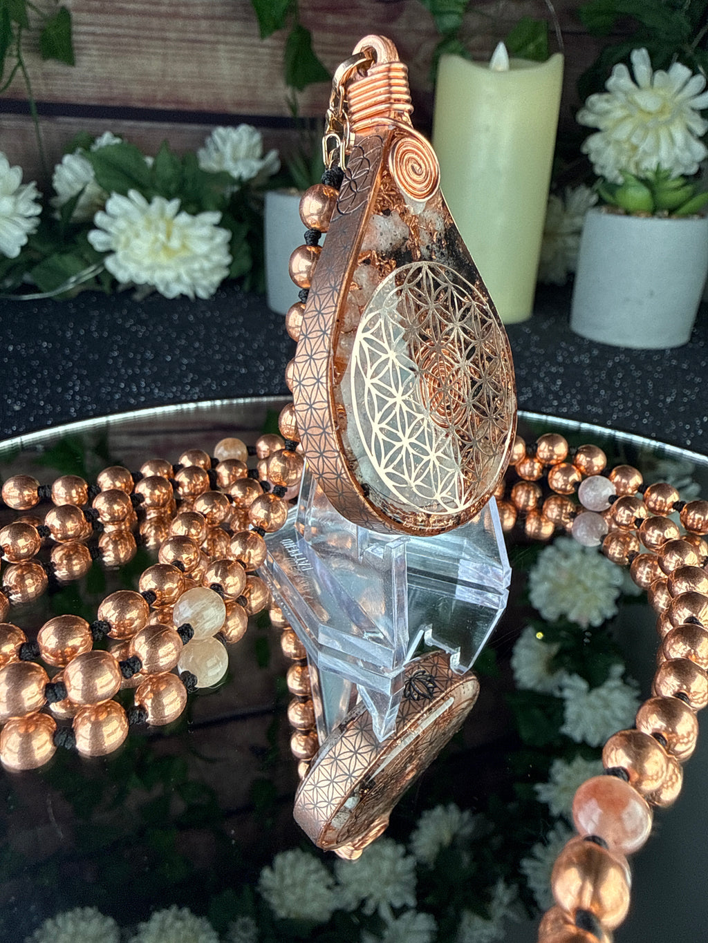 Joy~Empowerment~Self-Worth~Orgonite Mala w/ Sunstone☀️