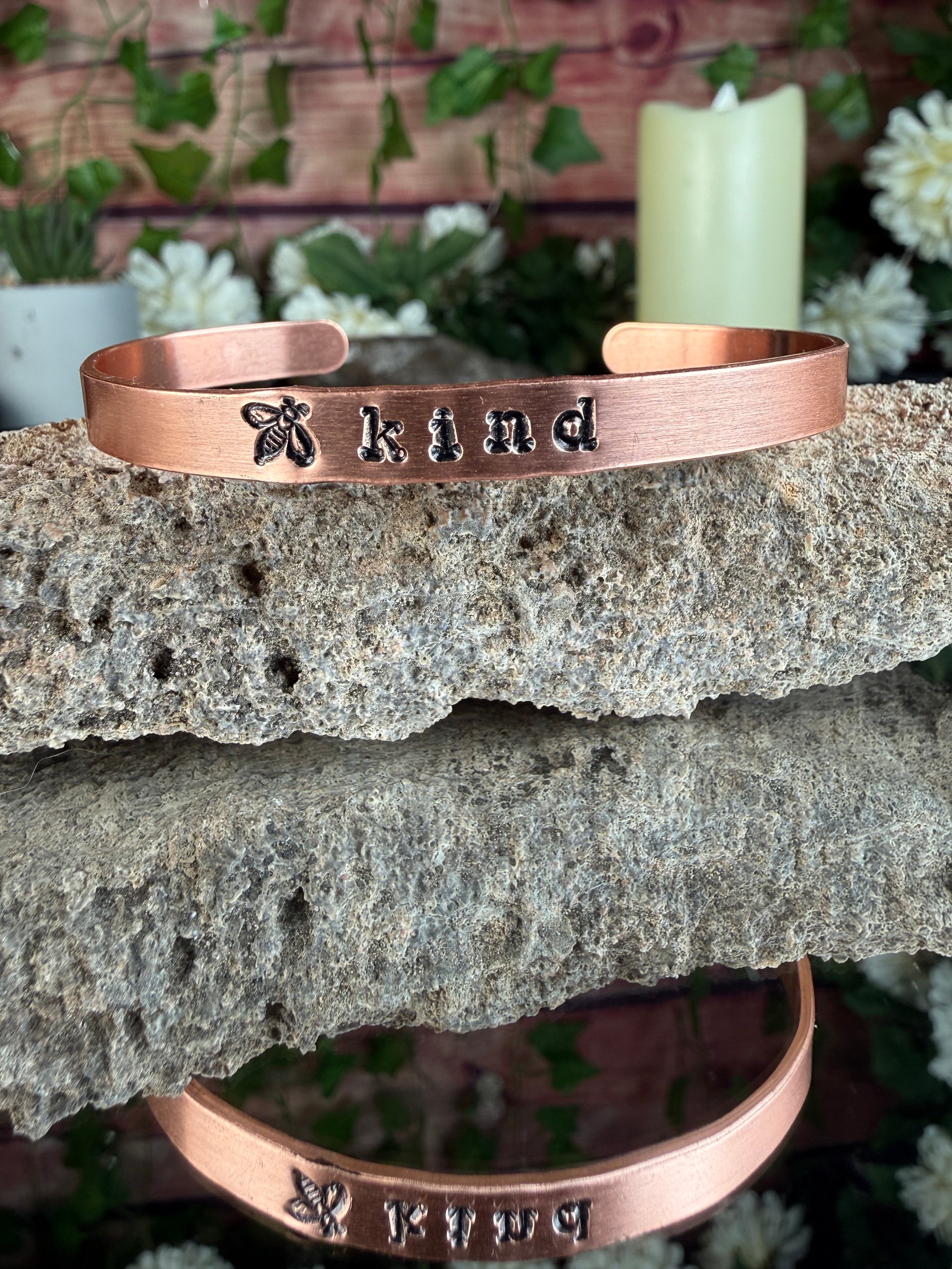 Bee 🐝 Kind ~ Copper Cuff Bracelet