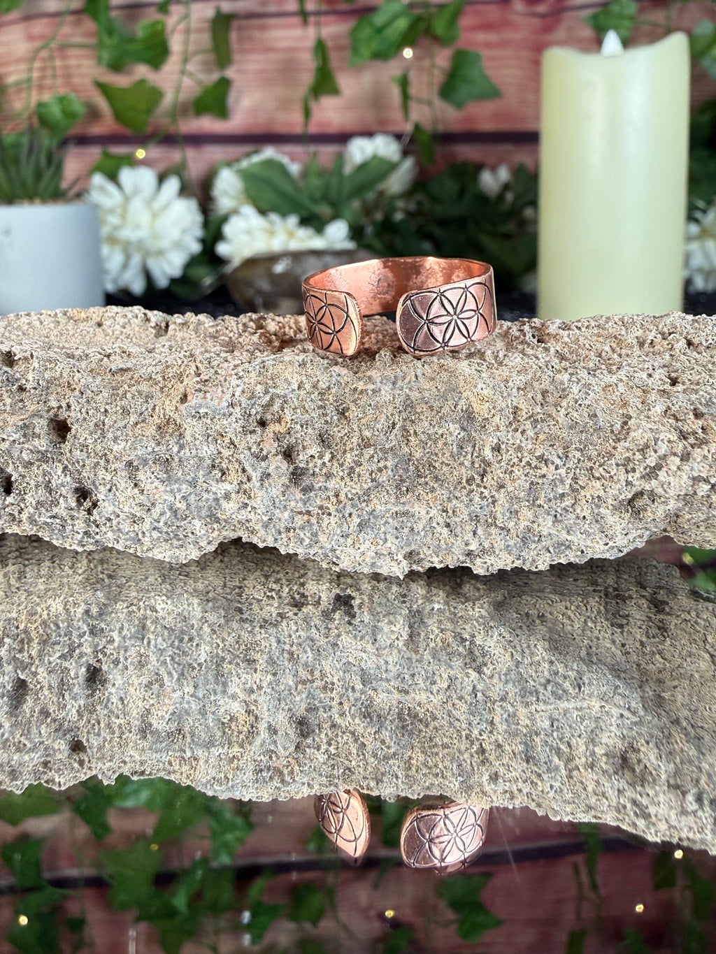 ✨Capricorn Copper Adjustable Ring