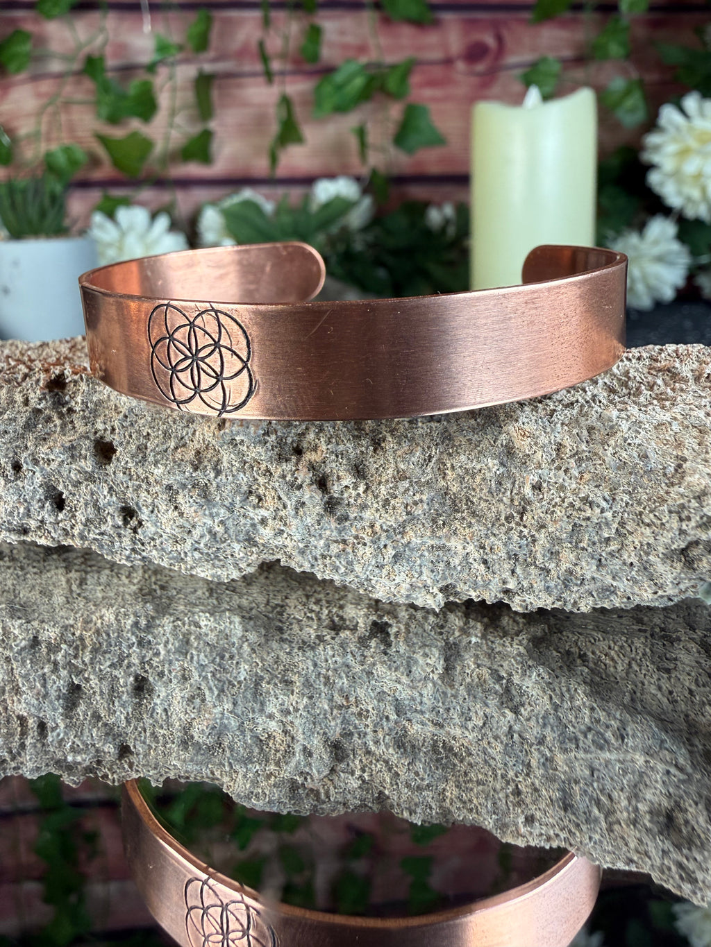 Seed of Life Copper Cuff Bracelet