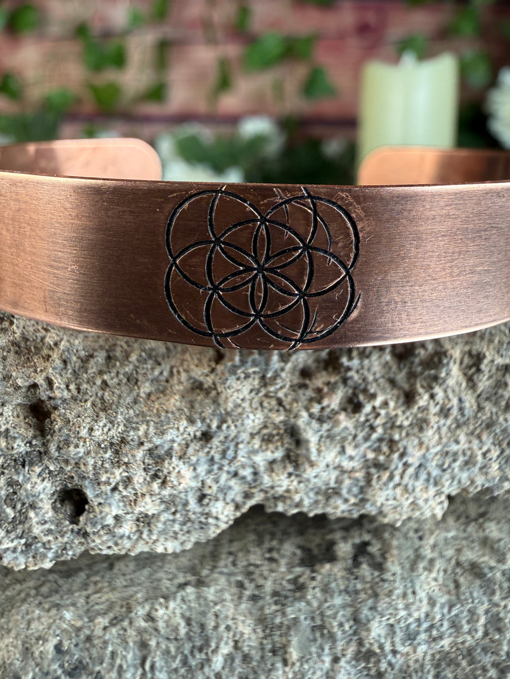 Seed of Life Copper Cuff Bracelet