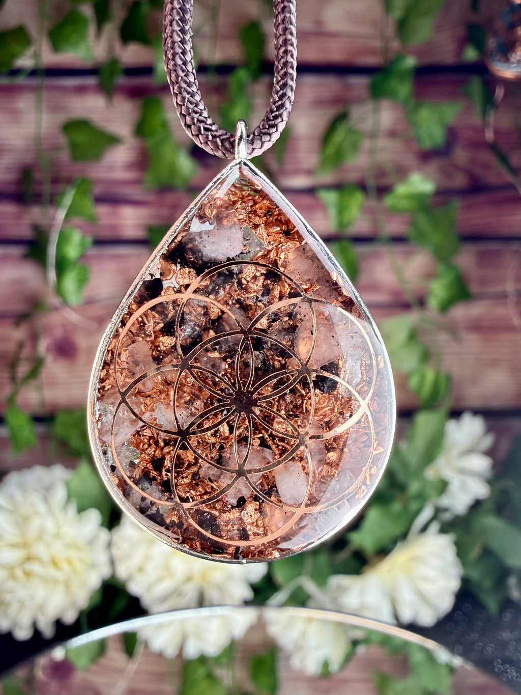 Lotus+Seed of Life ~ Rose Quartz