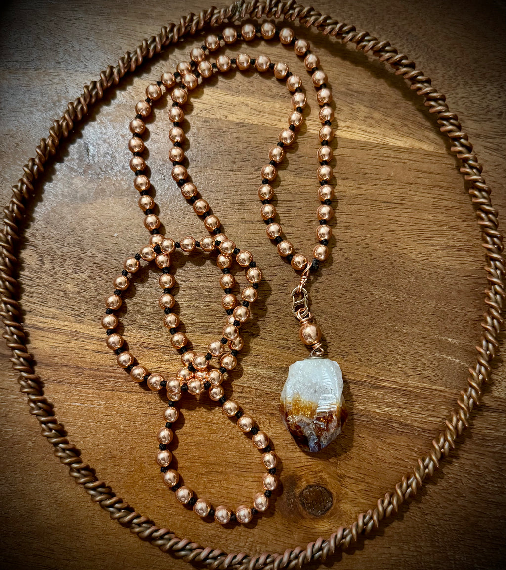 Copper & Citrine Interchangeable Mala~For Confidence, Well-being, & Creativity