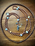 Courage & Transformation~ Interchangeable Mala w/ Amazonite & Copper