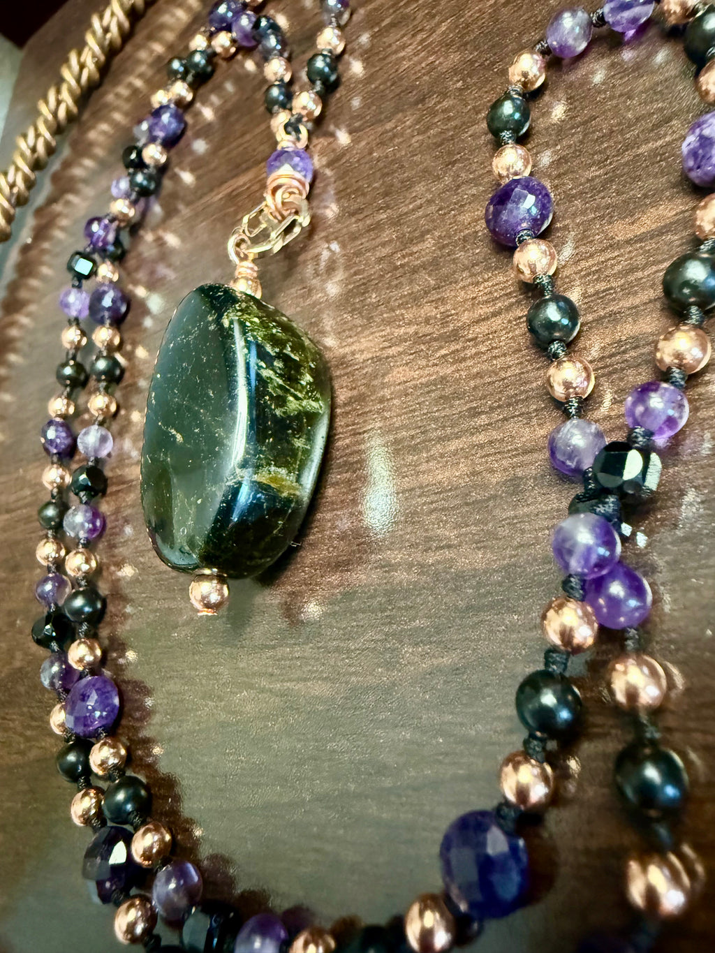 Empowered~Interchangeable Mala w/ Green Tourmaline