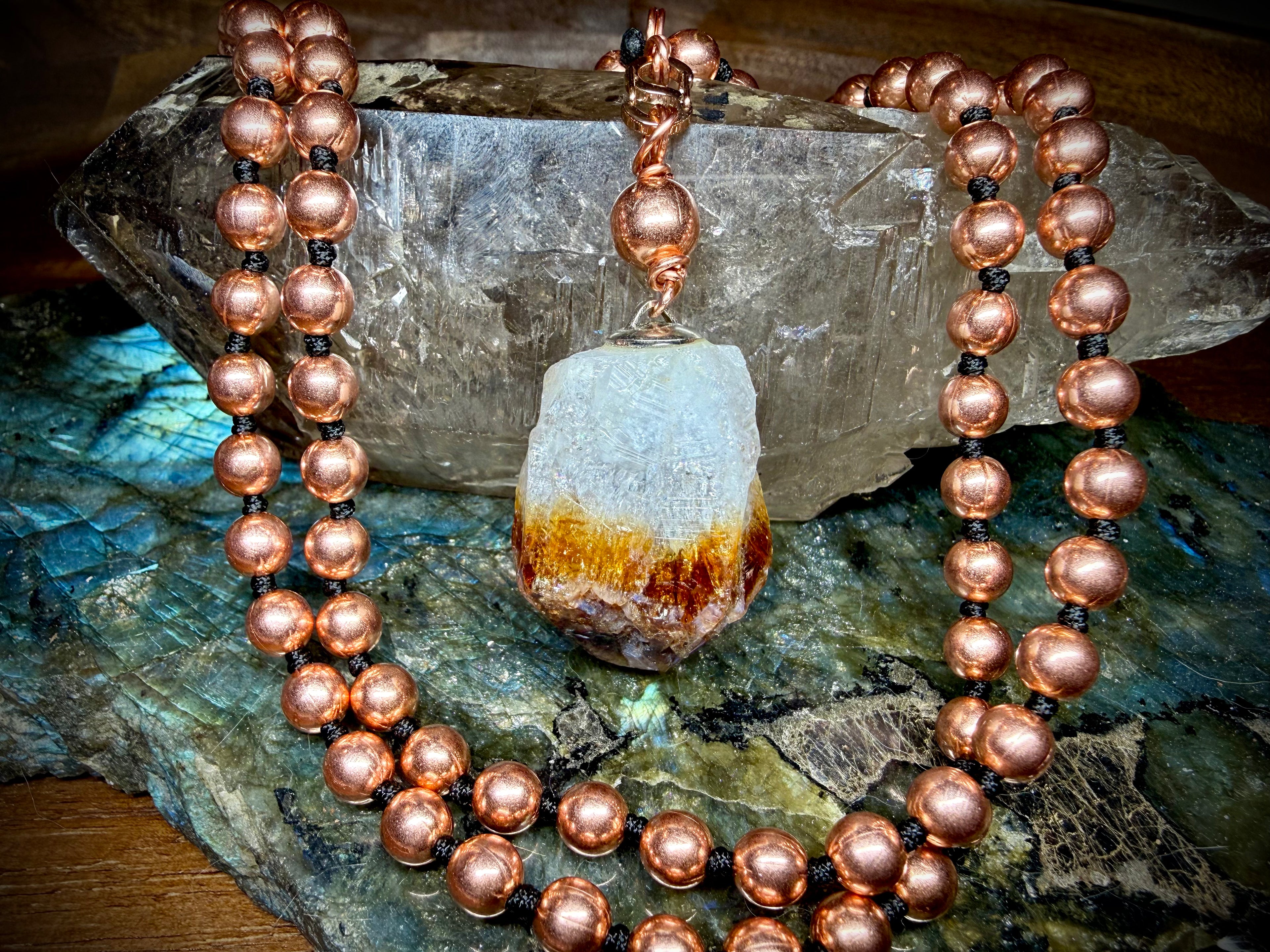 Copper & Citrine Interchangeable Mala~For Confidence, Well-being, & Creativity
