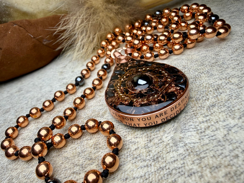 Empowerment-w/Hematite & Tensor Ring-Interchangeable Mala 📿