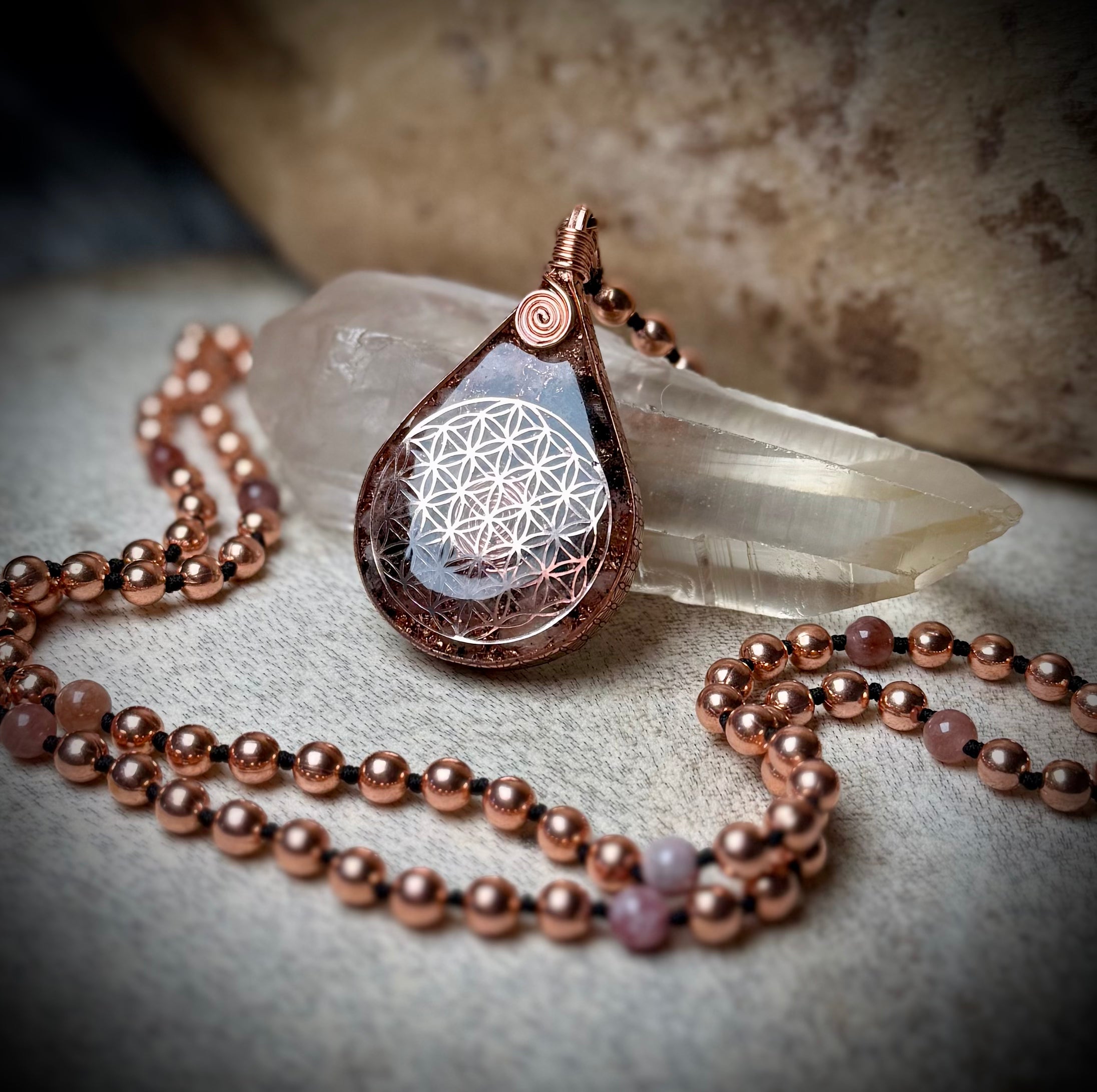 Joy~Empowerment~Self-Worth~Orgonite Mala w/ Sunstone☀️