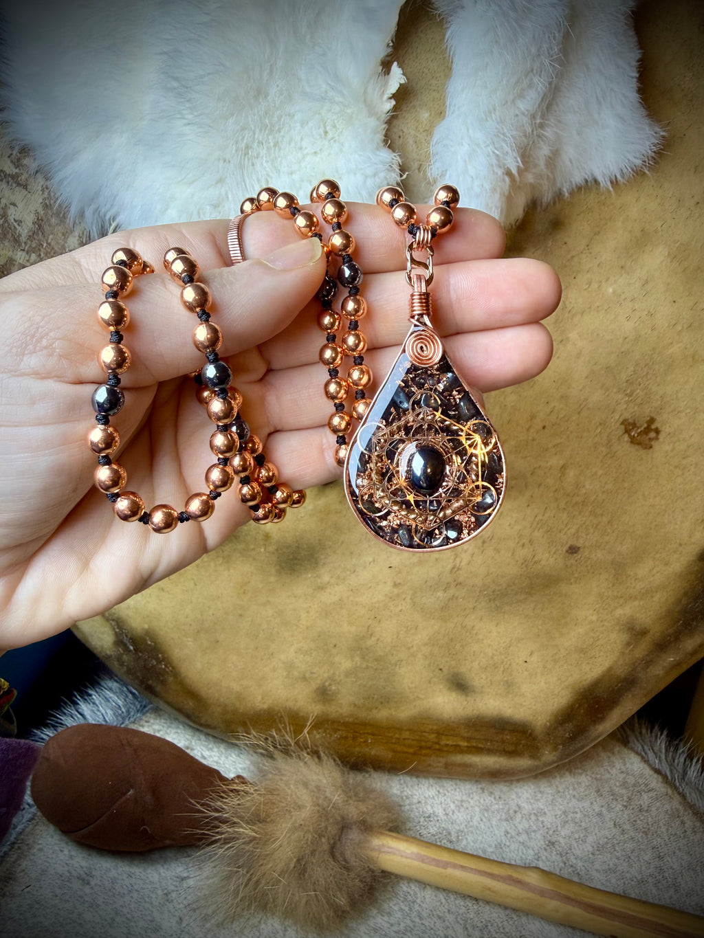 Empowerment-w/Hematite & Tensor Ring-Interchangeable Mala 📿