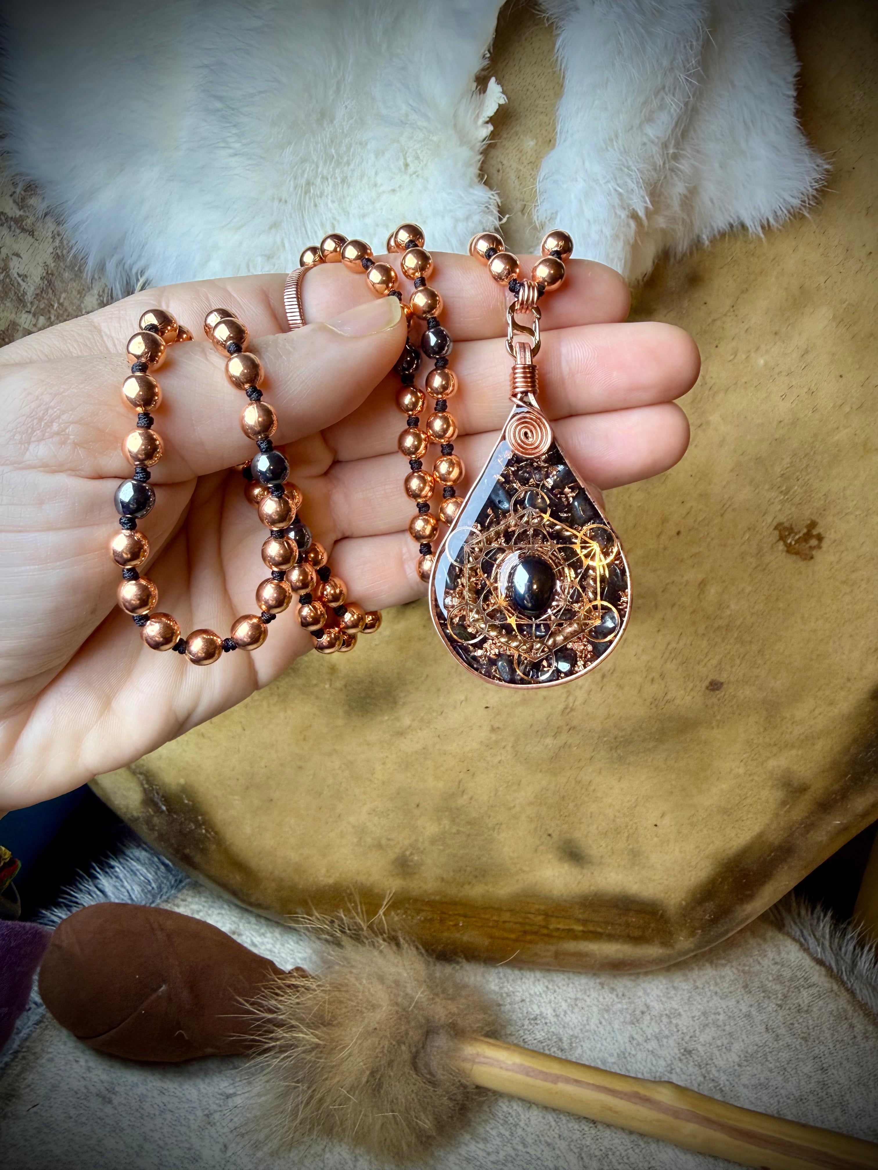 Empowerment-w/Hematite & Tensor Ring-Interchangeable Mala 📿