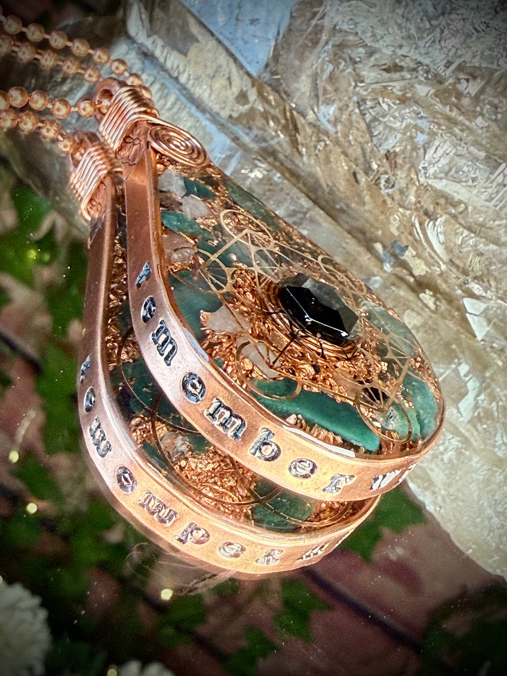 Remember who you are- Orgonite Talisman with Bloodstone