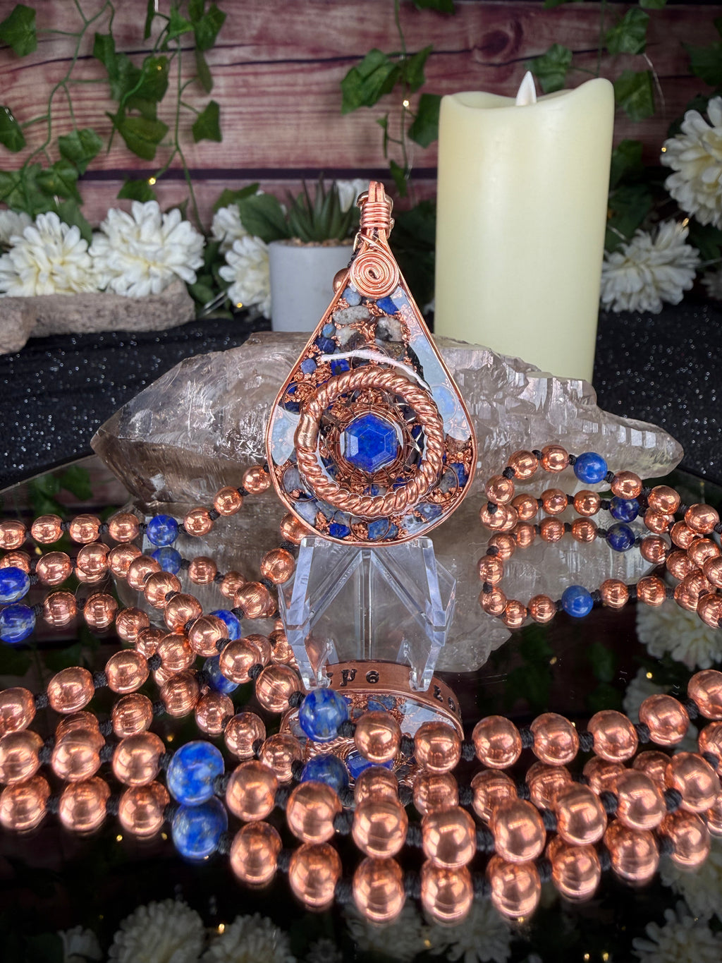 Trust the Process~ Orgonite Mala with Lapis Lazuli