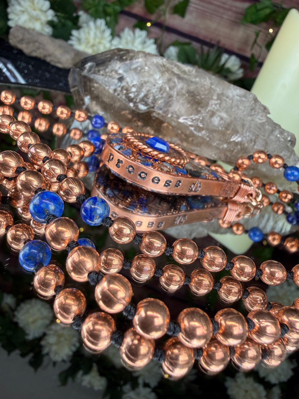 Trust the Process~ Orgonite Mala with Lapis Lazuli