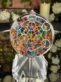 Metatrons Cube Orgonite w/ Blue Apatie