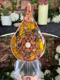 🌻Sunflower Petal Orgonite w/ Pyrite & Citrine