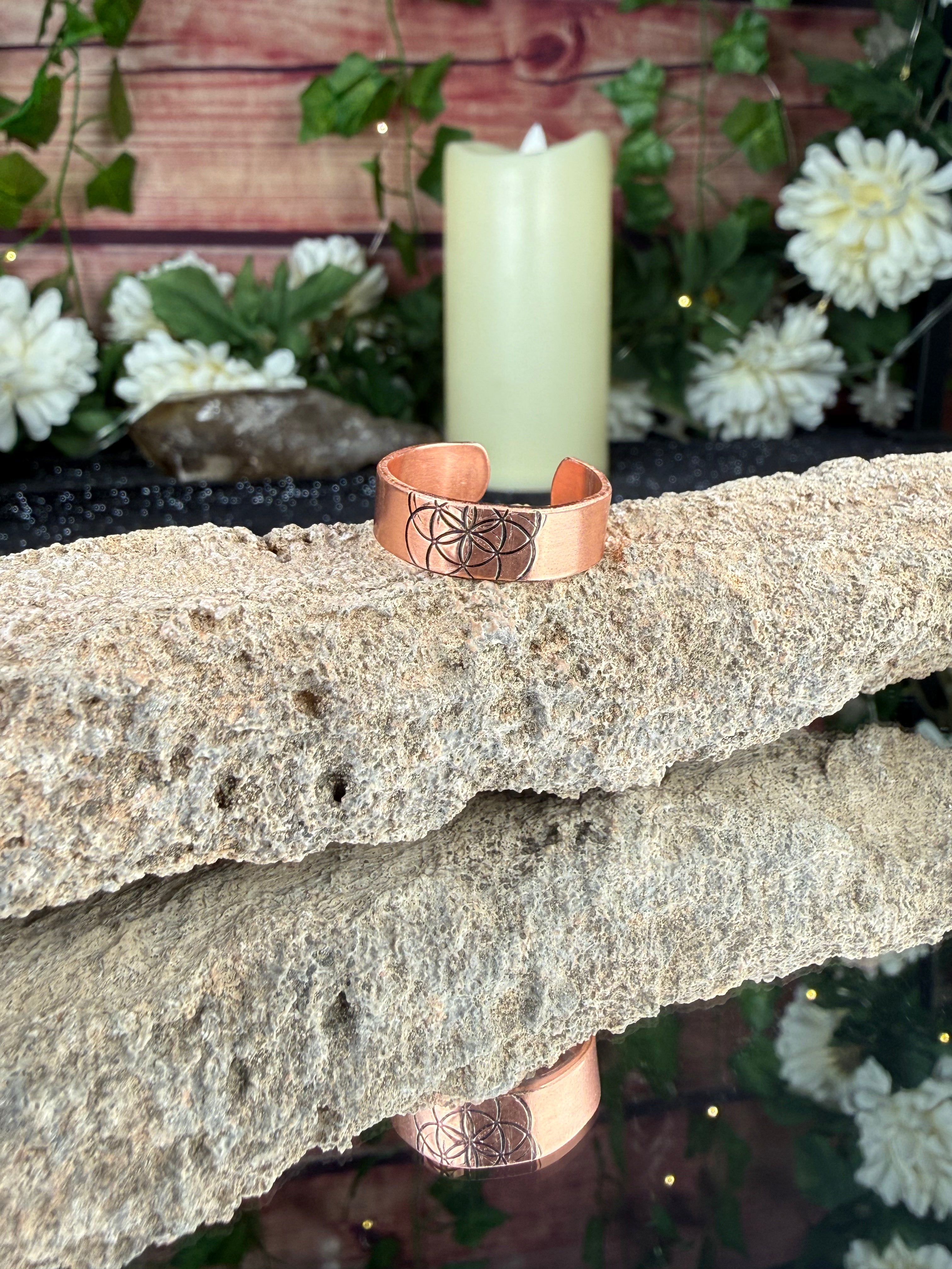 Seed of Life Copper Ring