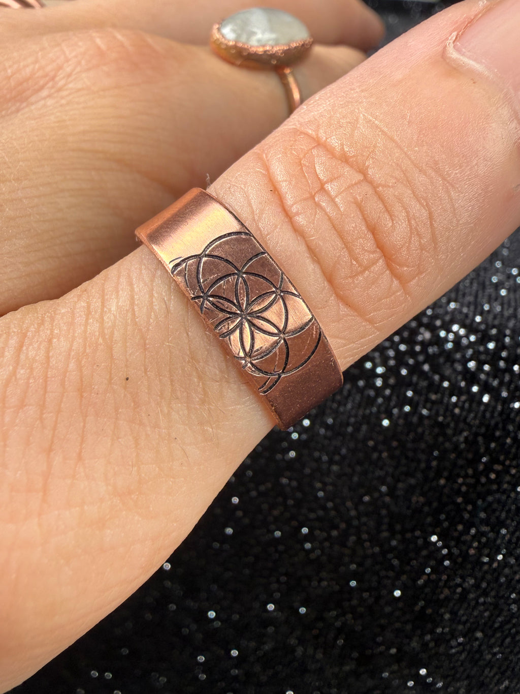 Seed of Life Copper Ring