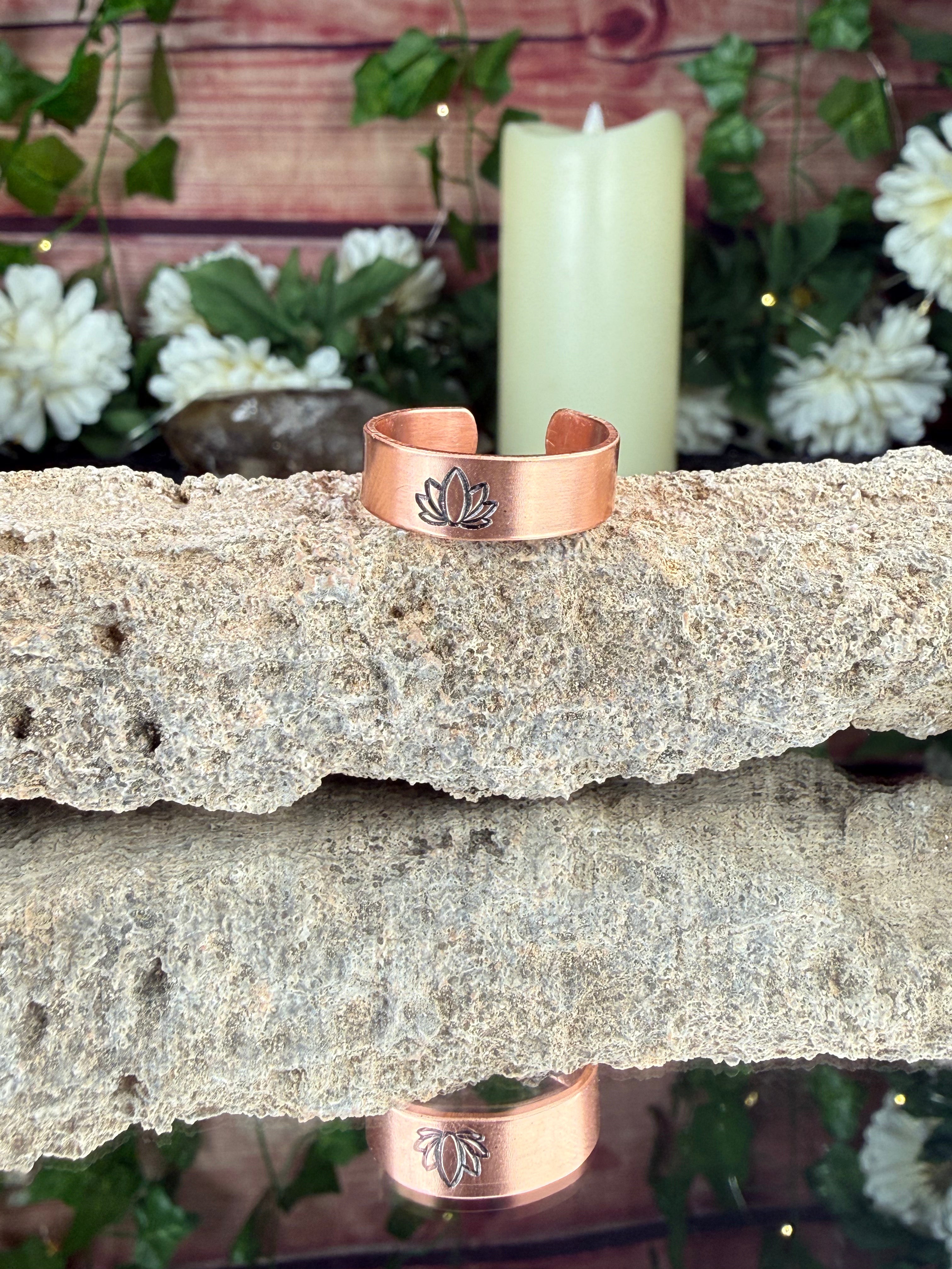 Lotus 🪷 Copper Ring
