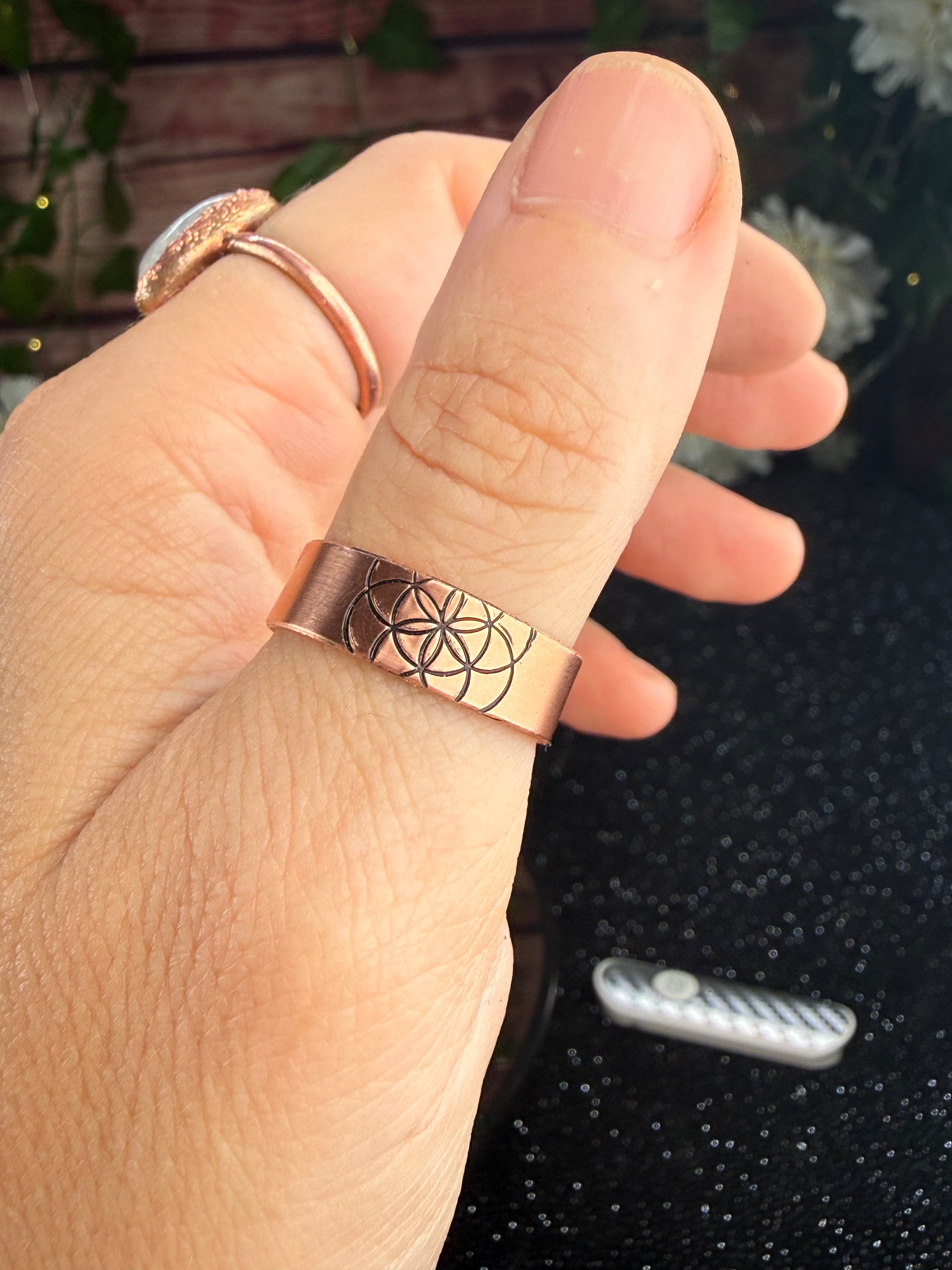 Seed of Life Copper Ring