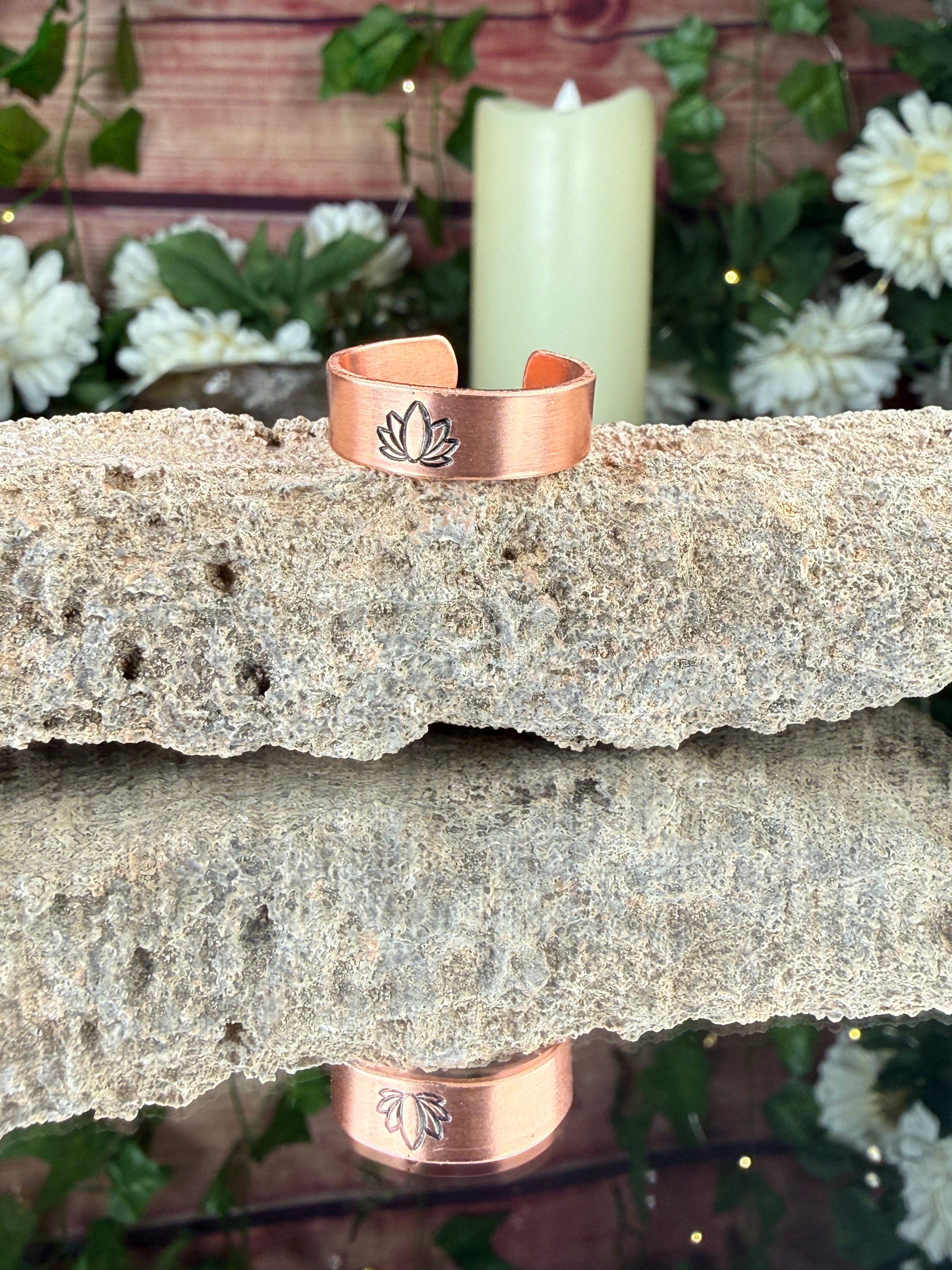 Lotus Copper Ring