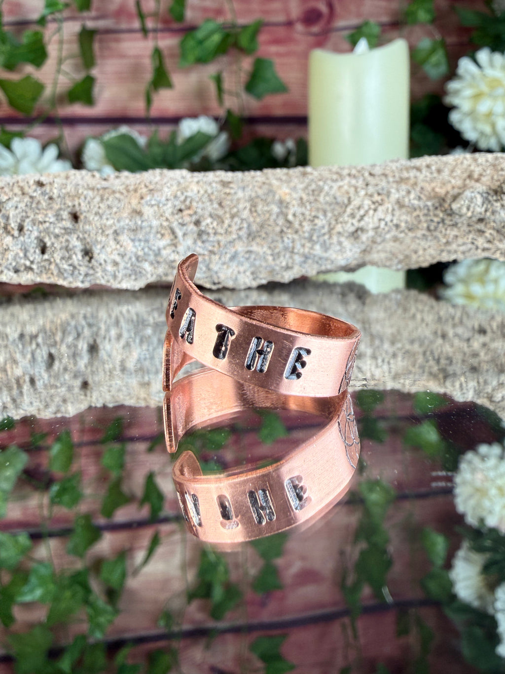 ~Breathe - 🪷 Copper Wrap Ring