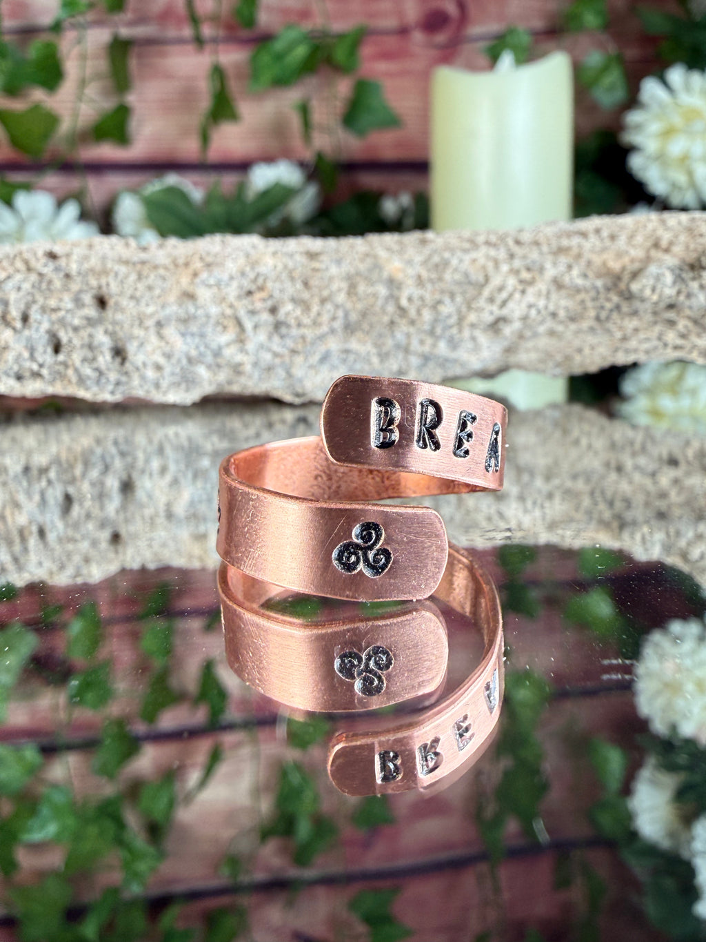 ~Breathe - 🪷 Copper Wrap Ring