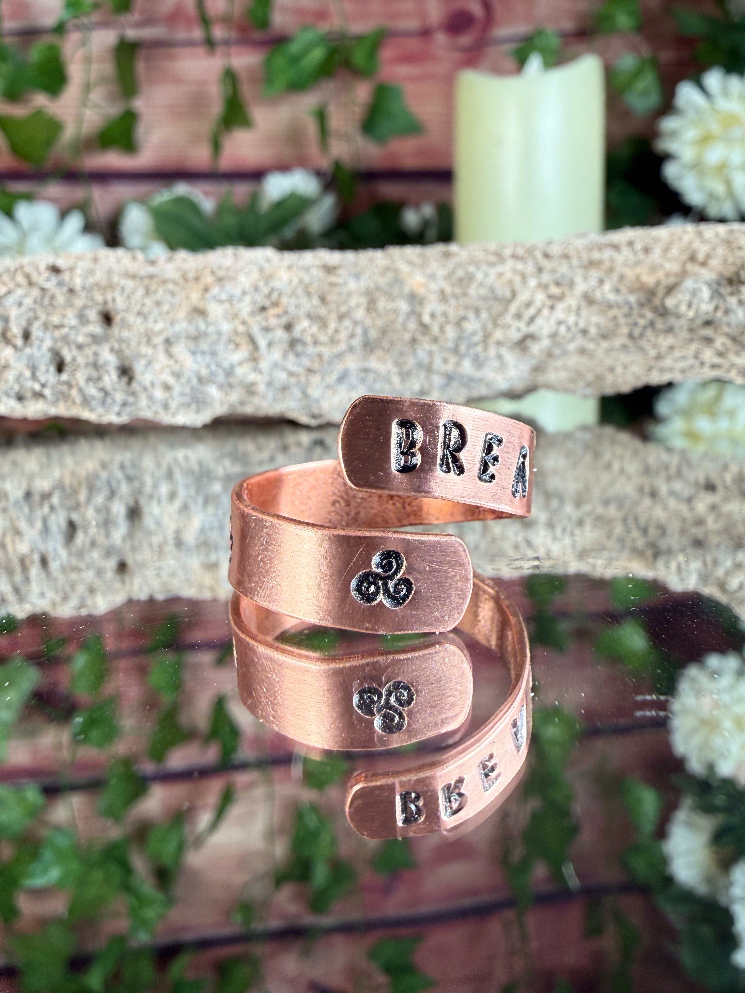 ~Breathe - 🪷 Copper Wrap Ring
