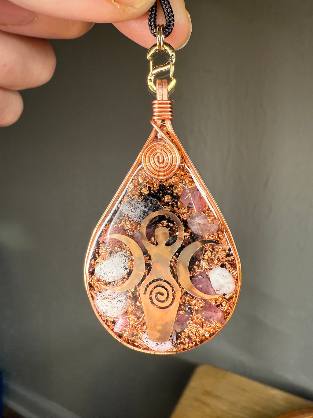 Goddess~ w/ Kunzite, Pink Tourmaline, Selenite