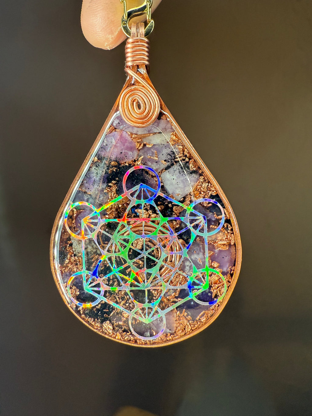 Calm & focused-Lepidolite & Aura Quart