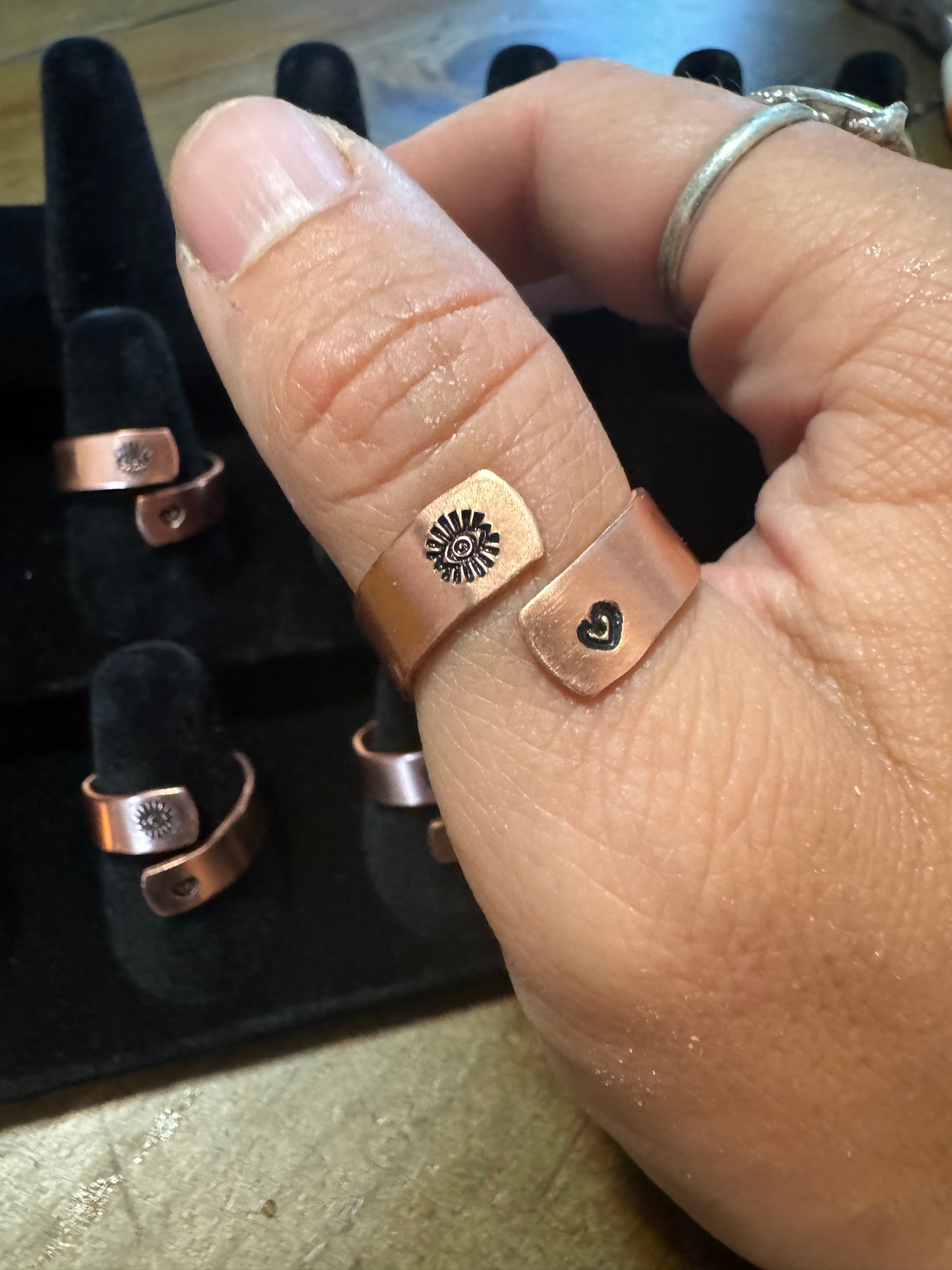 “See With Love” Adjustable Copper Ring